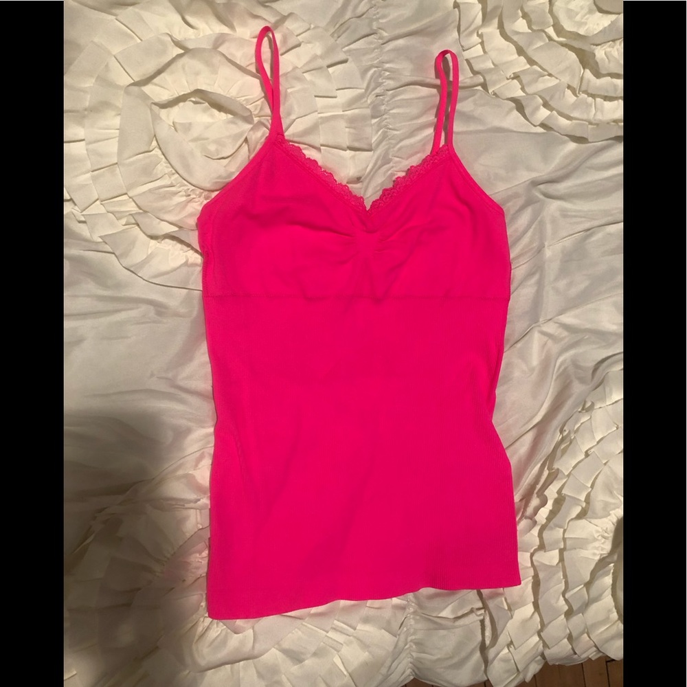 Neon Pink Lace Camisole